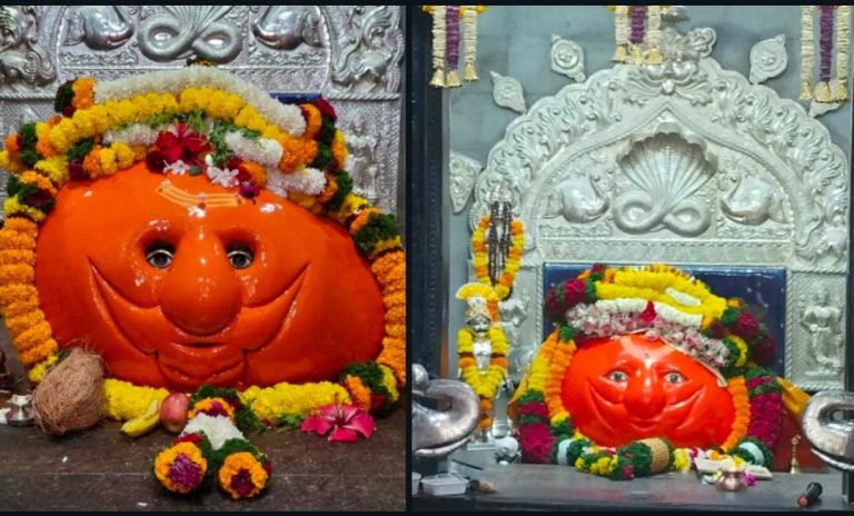 शिवकालीन श्रीक्षेत्र म्हस्वेश्र्वर खारावडे वज्रलेपविधी पुर्ण; 500 किलो शेंदूरलेपाचे जला विसर्जन पुन्हा मंदिर खुले