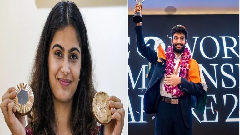 मनु भाकर-डी गुकेशसह एकूण चौघांना खेळरत्न, 32 खेळाडूंना अर्जुन पुरस्कार जाहीर, पाहा यादी