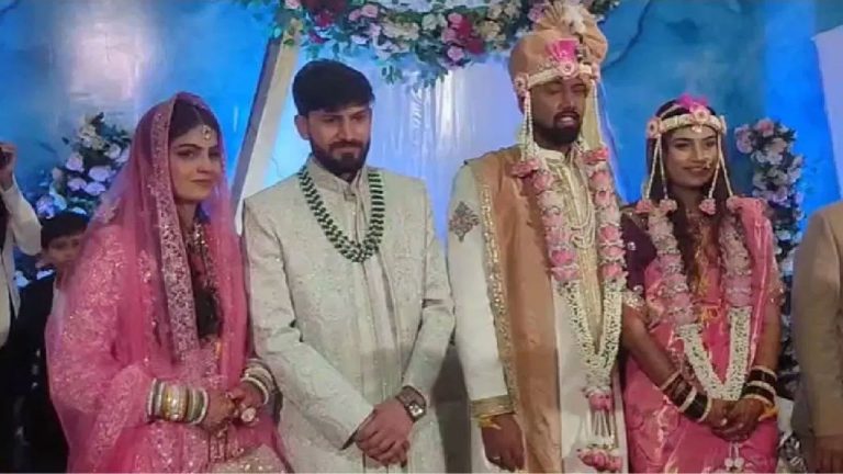 एकाच मंडपात दोन धर्मांचे लग्न, पावसामुळे मंडपात भरले पाणी; मुस्लिम कुटुंबाने तंबूत लावून दिले लग्न