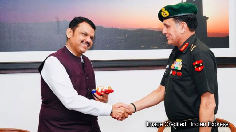 दक्षिणी कमांडचे लष्करप्रमुख लेफ्टनंट जनरल सेठ यांची मुख्यमंत्री फडणवीस यांच्याशी भेट; अंतर्गत सुरक्षा, नागरी संरक्षणावर चर्चा