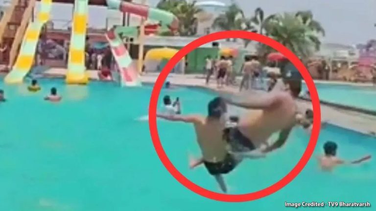 Viral Video : वॉटर पार्कमध्ये स्टंट करणे या पठ्ठ्याला पडले महागात, एका चुकीमुळे त्याच्यासोबत झाला खेळ