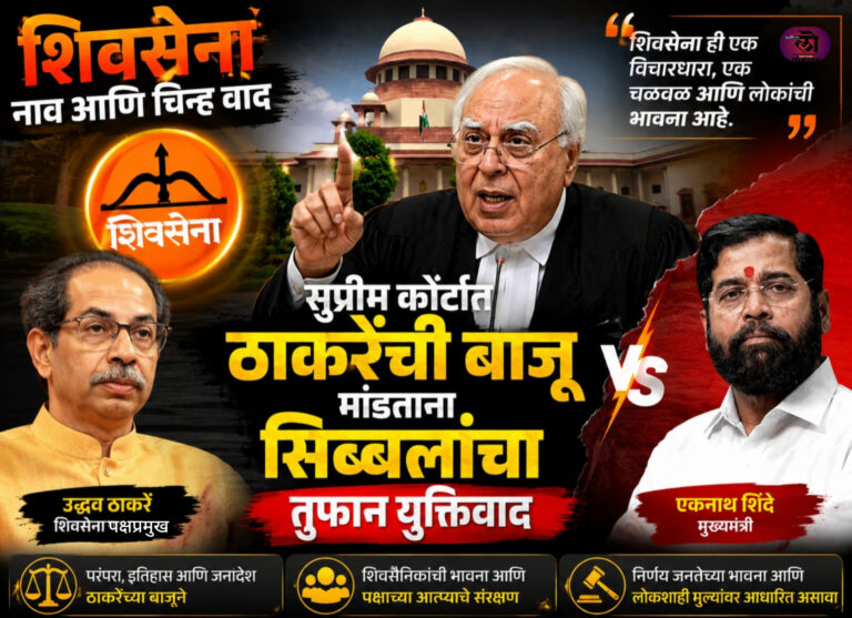 शिवसेना नाव आणि चिन्ह वाद: सुप्रीम कोर्टात ठाकरेंची बाजू मांडताना सिब्बलांचा तुफान युक्तिवाद