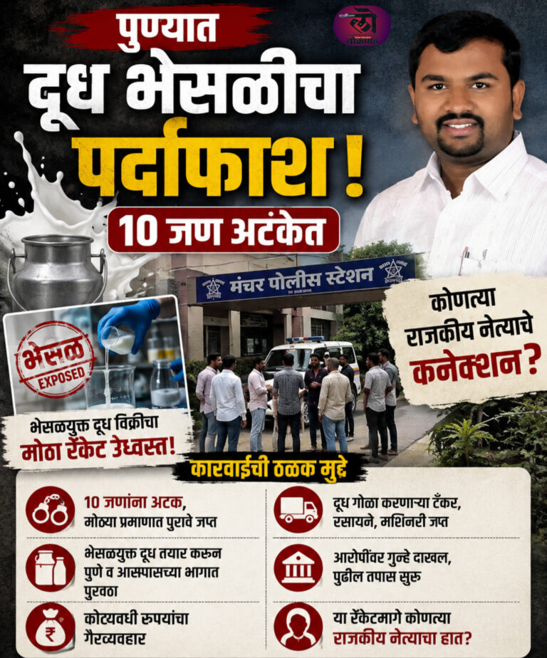 पुण्यात दूध भेसळीचा पर्दाफाश, आणखी दहा जणांना पोलिसांच्या बेड्या; अटकेचा आकडा 24वर कोणत्या राजकीय नेत्याचे कनेक्शन?