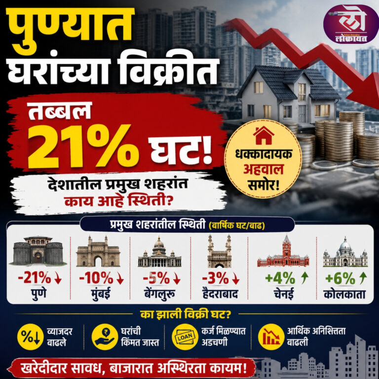 पुण्यात घरांच्या विक्रीत तब्बल २१ टक्के घट; देशातील प्रमुख शहरांत काय आहे स्थिती? धक्कादायक अहवाल समोर